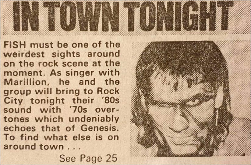 Announcement: Evening Post - 30.03.1983